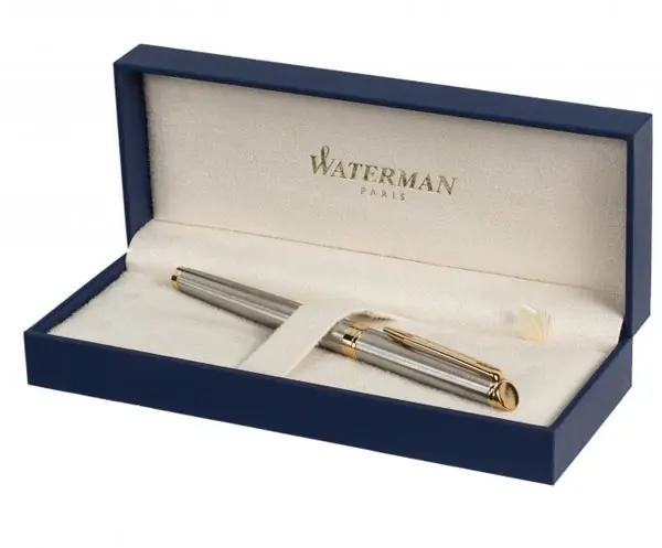 Ручка Waterman Hemisphere Steel GT, перо з позолотою, корпус - нержавіюча сталь 12 010 — фото 2