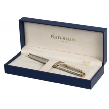 Ручка Waterman Hemisphere Steel GT, перо з позолотою, корпус - нержавіюча сталь 12 010 — фото 2