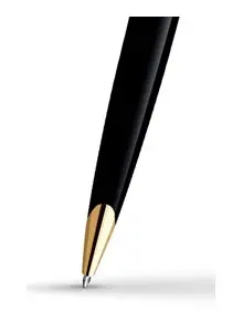 Ручка Waterman Carene Deluxe Silver/Black кулькова, лакований корпус, позолота 23К 21200 — фото 2