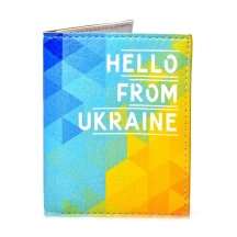 Обкладинка для ID паспорта Україна, малюнок в українському стилі, асорті, шкірзамінник — фото 7