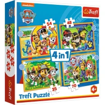 Пазли Trefl ( 4 в 1) "Весела команда. Відпочинок", 28,5 х 20,5 см, 4+ 34395