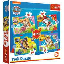 Пазли Trefl ( 4 в 1) "Щенячий патруль" 28,5 х 20,5 см, 4+ 34628