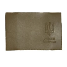 Обкладинка для паспорта, екошкіра Passport Ukraine Тризуб штрих койот тиснення 22013