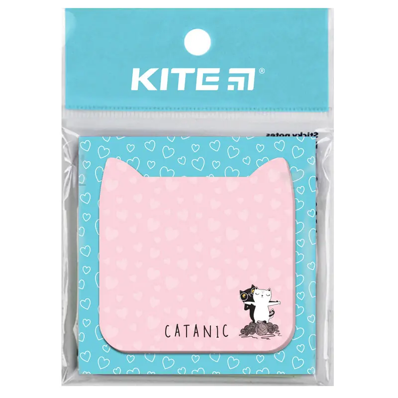 Блок паперу Kite з клейким шаром 70 х 70 мм, 50 аркушів, фігурний Catanic K22-298-3 — фото 2