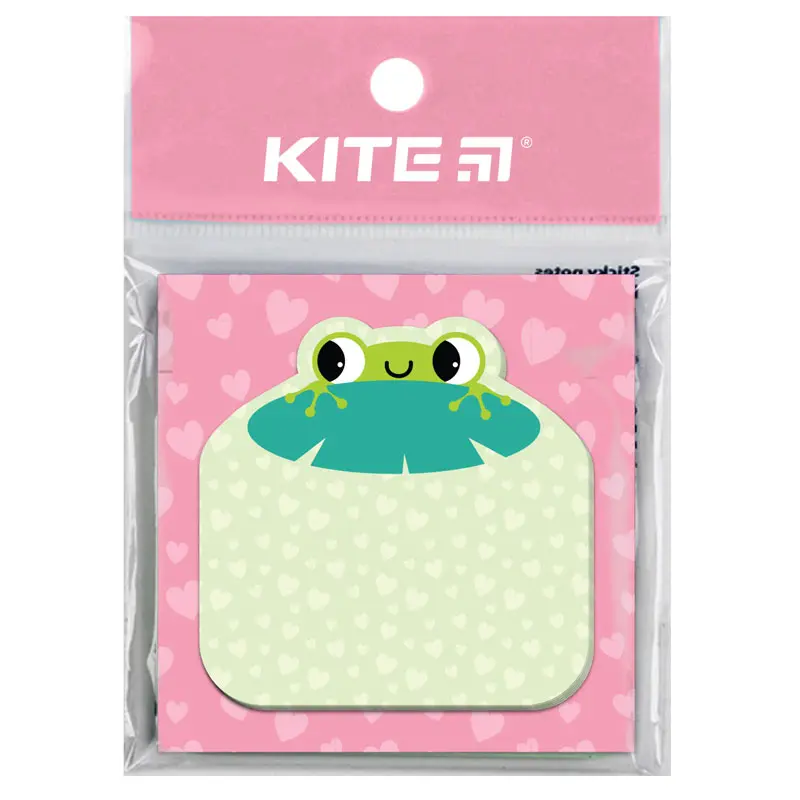 Блок паперу Kite з клейким шаром 70 х 70 мм, 50 аркушів, фігурний Froggy K22-298-2 — фото 2