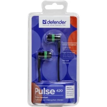 Навушники - вкладиші Defender Pulse 420 з мікрофоном 63421 — фото 2