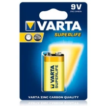 Батарейка VARTA SuperLife 6F22 BLI 1 9V, Zinc Carbon, 1шт. під блістером, з європідвісом 6F22
