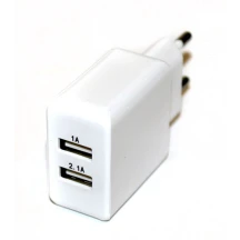 Мережевий зарядний пристрій Defender 2х USB, 5V/1A+2.1A EPA-13 — фото 2