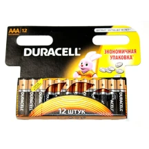 Батарейка Duracell Everyday LR03 MN2400, 12 штук в упаковці, ціна за упаковку LR 03 12
