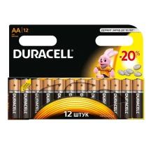 Батарейка Duracell Everyday LR06 MN1500 12 штук в упаковці, ціна за упаковку LR 06 12