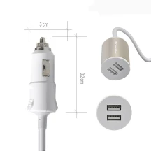 Адаптер автомобільний Colorway 2USB 2.1A з кабелем 1,2м. CW-CHA004-WT — фото 4