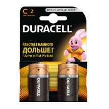 Батарейка Duracell C/LR14/MN1400 Alkaline, до 50% більше енергії, 2 штуки в упаковці 6620014