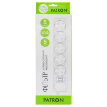 Мережевий фільтр Patron 5 m 6 розеток чорний SP-1065 — фото 2