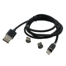 Кабель Patron магнітний 3 в 1 (microUSB+Lightning+Type-C) 2.0 PN-MAGN-3IN1