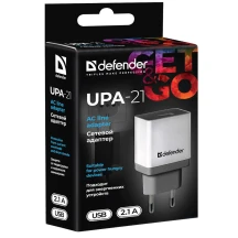 Мережевий зарядний пристрій Defender 1x USB, 5V/2.1A EPA-10 — фото 3