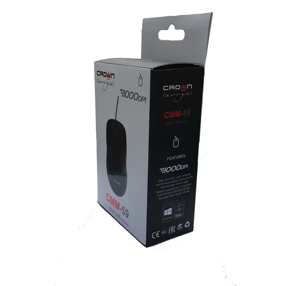Мишка оптична Crown USB CMM-59 — фото 5
