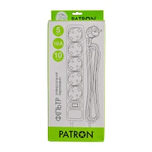 Сетевой фильтр Patron 10.0 m 5 розеток черный SP10510 — фото 2
