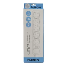 Мережевий фільтр Patron 5 m 5 розеток чорний SP-1655 — фото 2