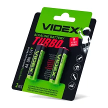 Батарейка Videx лужна LR06/AA Turbo 2 штуки в упаковці 294308