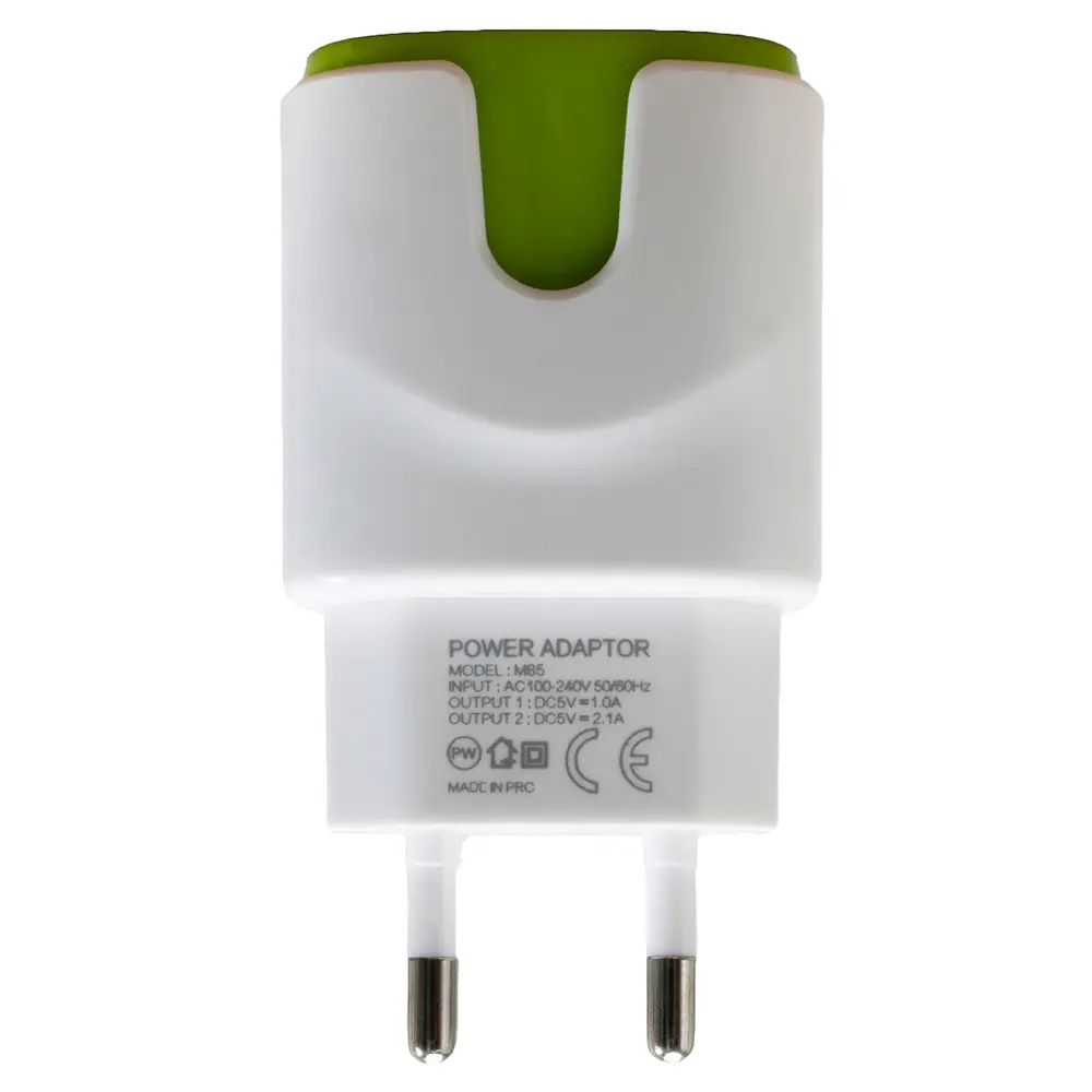 Мережевий зарядний пристрій Patron 2 USB 2.0 2A PN-2USB-220V-G — фото 3