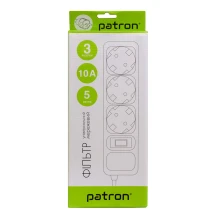 Сетевой фильтр Patron 5 m 3 розетки черный SP-1035 — фото 2