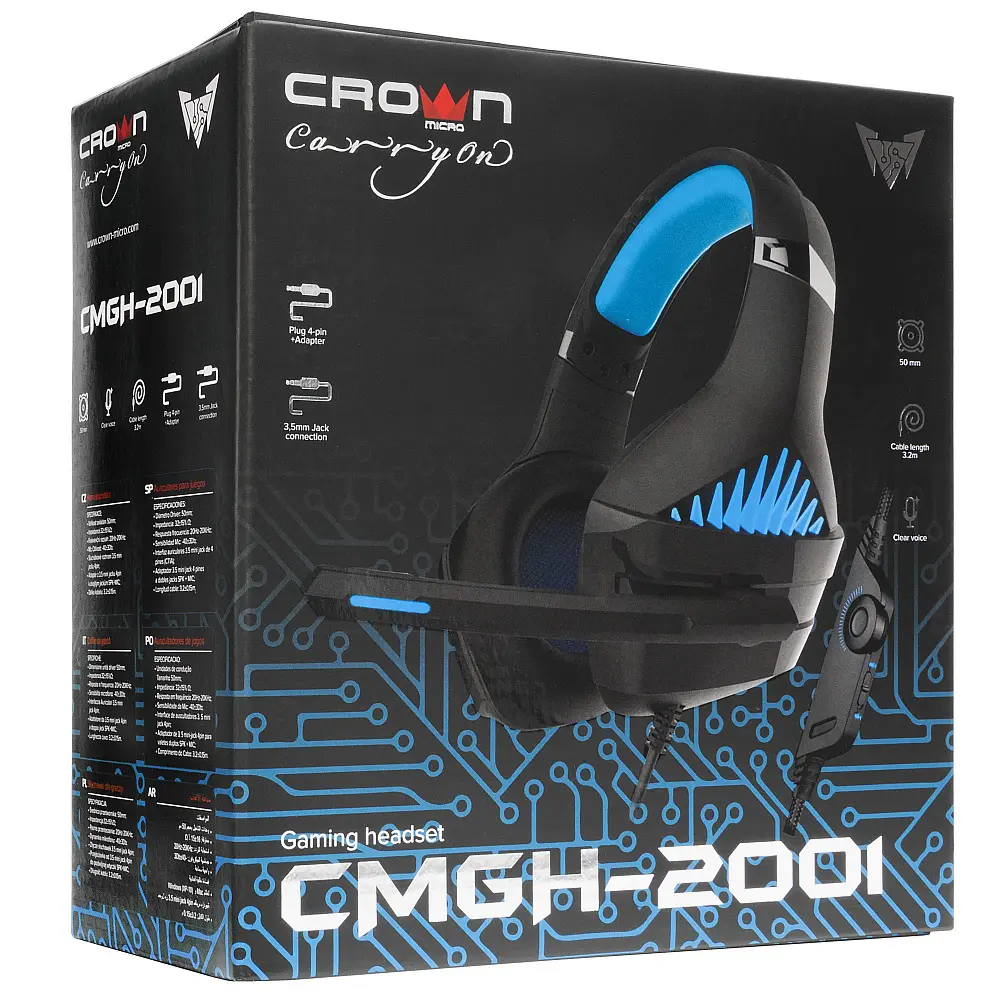Гарнітура Crown  ігрова з мікрофоном GMGH-2001/2 — фото 7