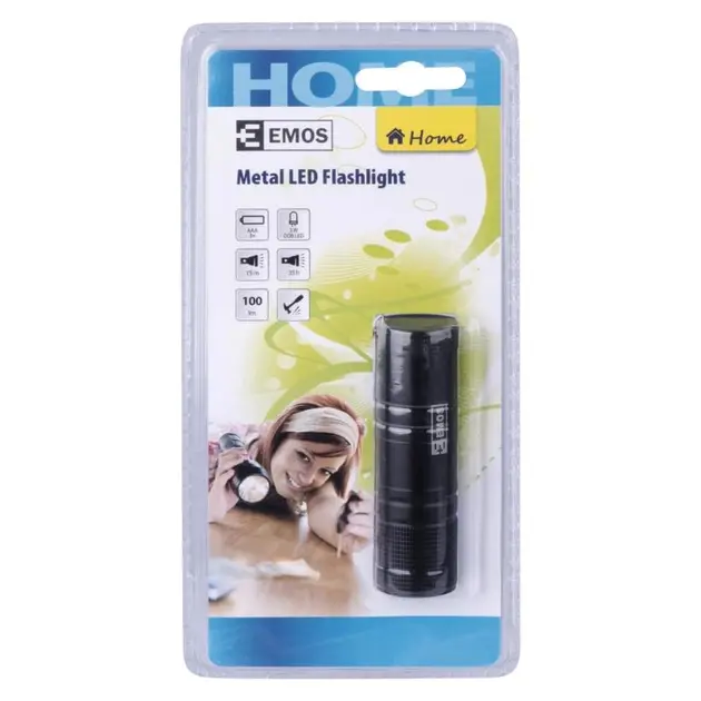 Ліхтарик Emos 3W Melal LED Flashlight, чорний P3894-1 — фото 3