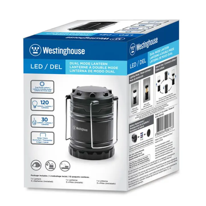 Ліхтар Westinghouse кемпінговий WF86 + 3хAA R6 в комплекті WF86-3R6 PCBV — фото 2