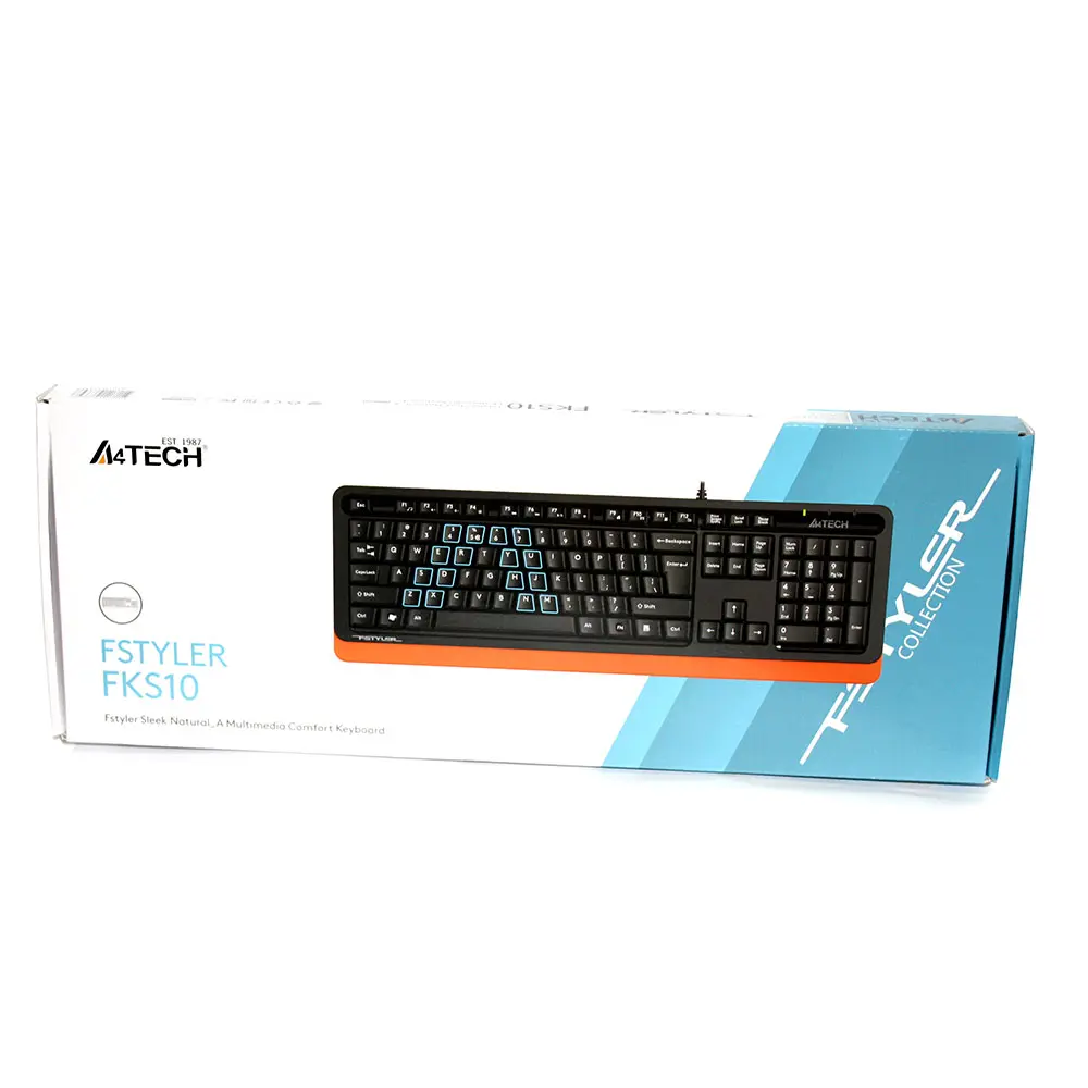 Клавіатура А4Тech USB Fstyler Sleek MMedia Comfort FKS10 — фото 2