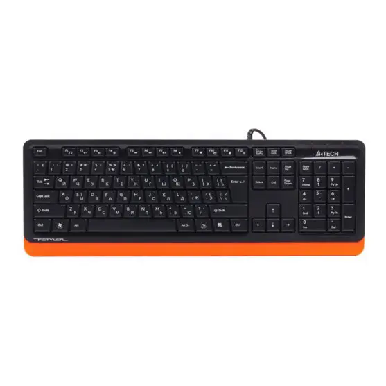 Клавіатура А4Тech USB Fstyler Sleek MMedia Comfort FKS10 — фото 3