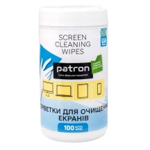 Серветки паперові Patron для моніторів 100 штук, туба F3-059