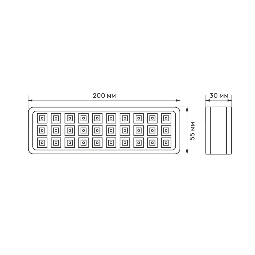 Світильник аварійний Titanum світлодідний 30 LED 6500K TL-EM1106 — фото 3