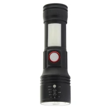 Ліхтар Quantum ручний "Adept" 10W LED zoom+ COB з USB, з акумулятором NCM18650 2000 mAh QM-FL1031 — фото 2