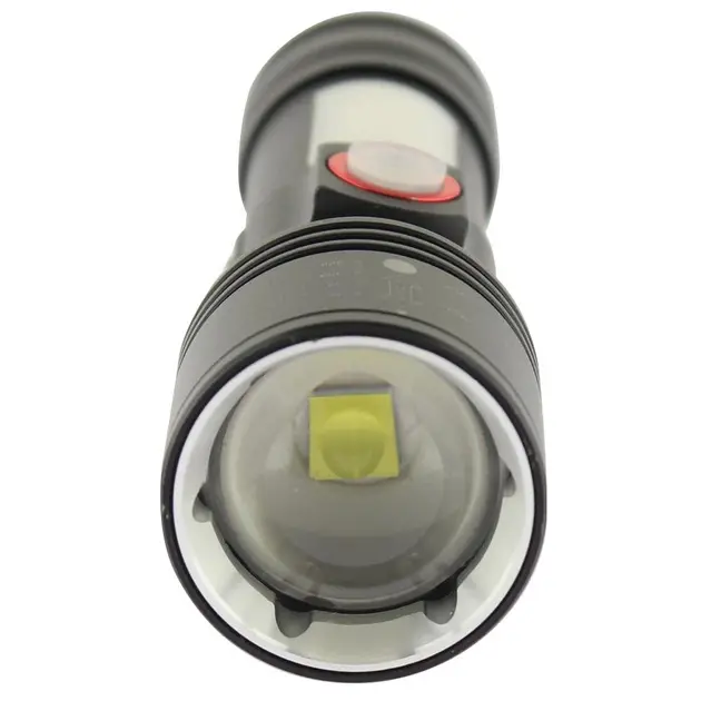 Ліхтар Quantum ручний "Adept" 10W LED zoom+ COB з USB, з акумулятором NCM18650 2000 mAh QM-FL1031 — фото 3