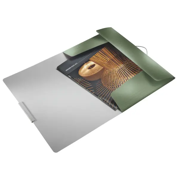 Папка - бокс Leitz Style, на гумку PP, на 150 аркушів, 235x8x320 мм, колір зелений 3977-00-53 — фото 2