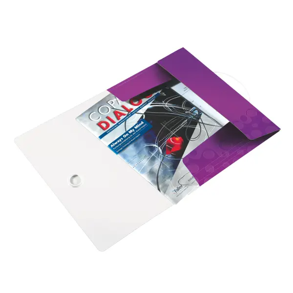 Папка - бокс Leitz WOW, A4, на гумку, на 150 аркушів PP, 235x8x320 мм, колір фіолетовий металік 4599-00-62 — фото 2