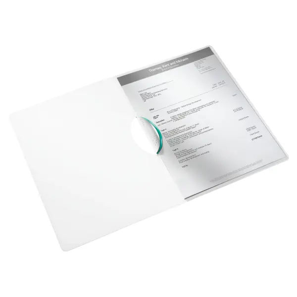 Папка з кліпом Leitz WOW ColorClip, A4 PP, 222x8x310 мм, колір бірюзовий металік 4185-00-51 — фото 2