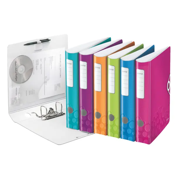Папка-реєстратор Leitz Active WOW 180°, 60 мм, колір синій 1107-00-36 — фото 4