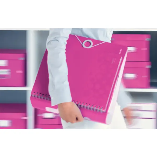 Папка-реєстратор Leitz Active WOW 180°, 80 мм, колір рожевий 1106-00-23 — фото 4