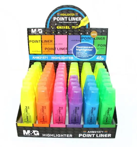 Маркер текстовий M&G Point liner, скошений, колір блакитний, товщина лінії 4 мм AHM21571 — фото 2