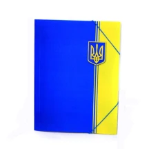 Папка А4 Eco-Eagle на гумці, з надруком Україна, пластикова, товщина пластику 0,5 мм 3005P-UKR