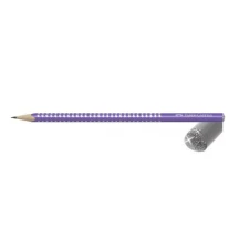 Олівець чорнографітний Faber-Castell Grip Sparkle, корпус фіолетовий, з блиском 118204