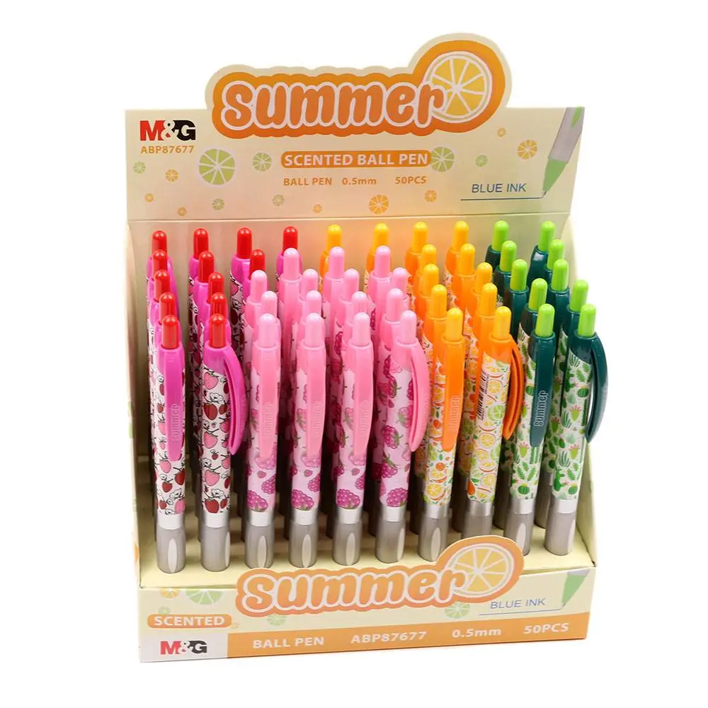 Ручка кулькова автоматична M&G “Summer”, товщина лінії 0,5 мм, колір синій ABP87677 — фото 2