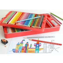 Карандаши цветные Faber-Castell 60 цветов Classic, металлическая коробка 115894 — фото 2