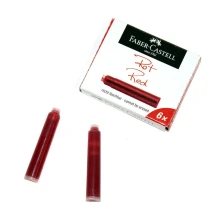 Картридж Faber-Castell чорнильний Стандарт 6 штук в упаковці, червоний 185514