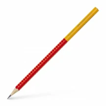 Олівець чорнографітний Faber-Castell Grip 2001 В, два тона, червоно - помаранчевий 517022