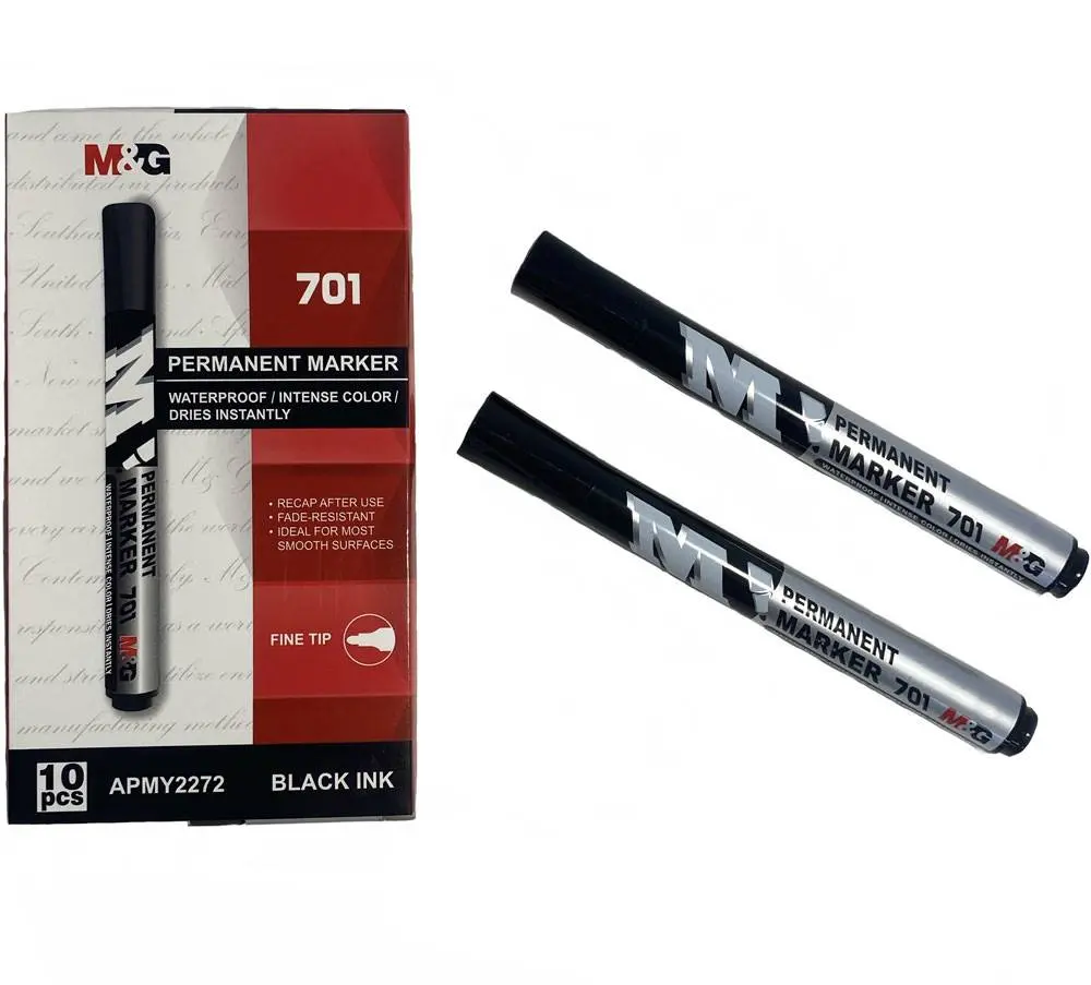 Маркер перманентний M&G чорний, товщина лінії 2 мм APMY2272-Black — фото 3