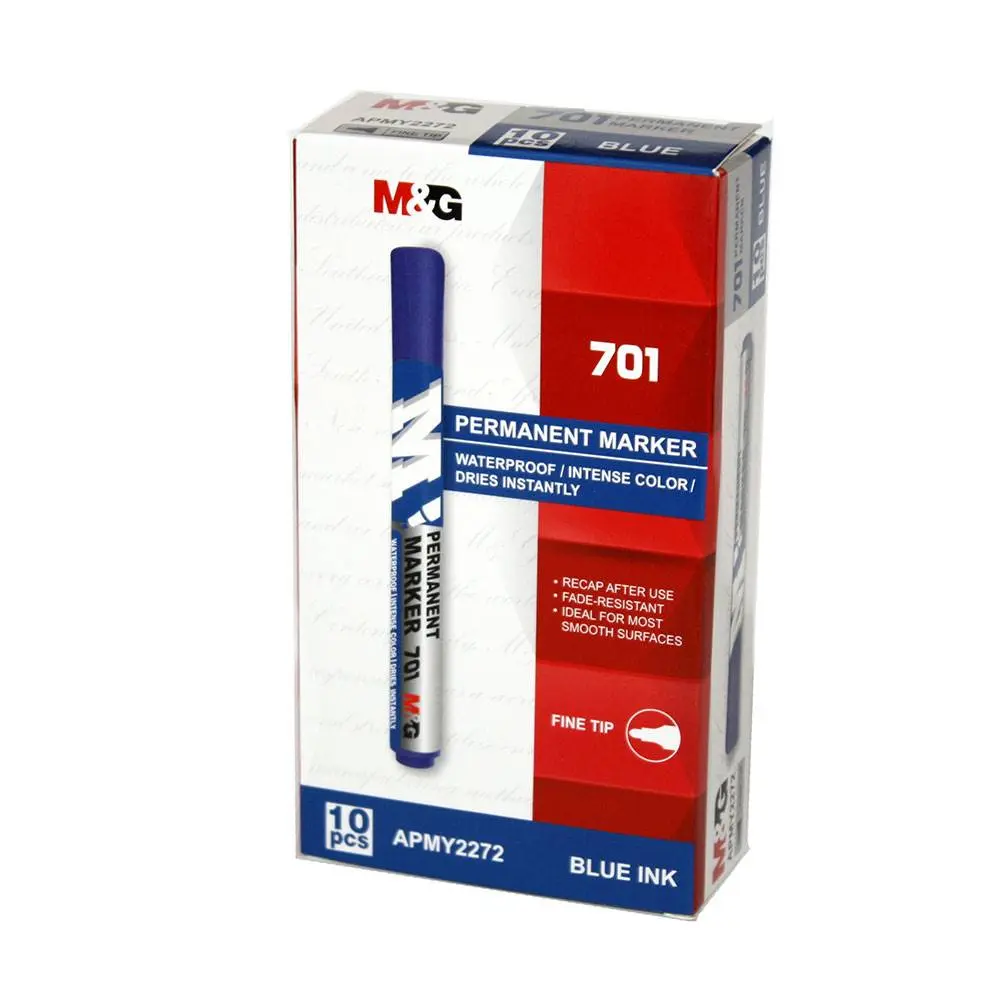 Маркер перманентный M&G синий, толщина линии 2 мм APMY2272-Blue — фото 2