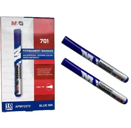 Маркер перманентный M&G синий, толщина линии 2 мм APMY2272-Blue — фото 3