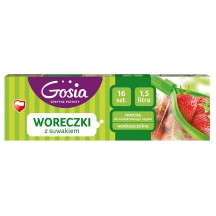 Пакети для продуктів Gosia 1,5л х 16 штук, з застібкою 7647/4623